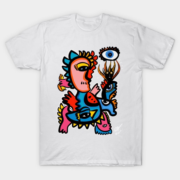 Graffiti Creature and Black Spirit of Life T-Shirt by signorino